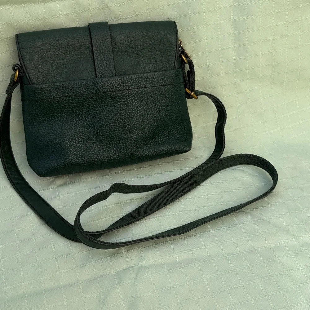 Fossil Teal Green Leather Crossbody Bag